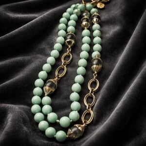 Elegant Green Beaded Necklace